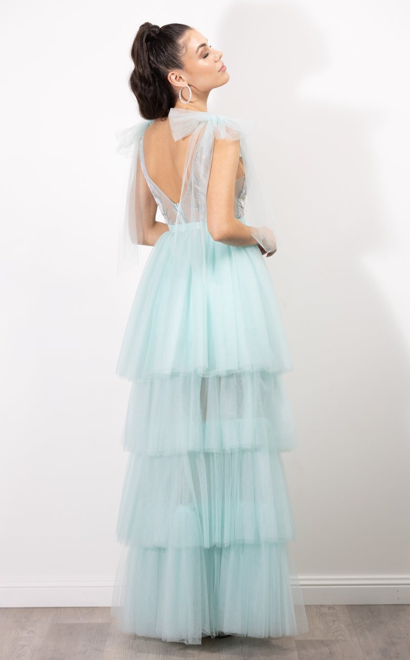 Parisian Chic Two Way Gown- Mint.