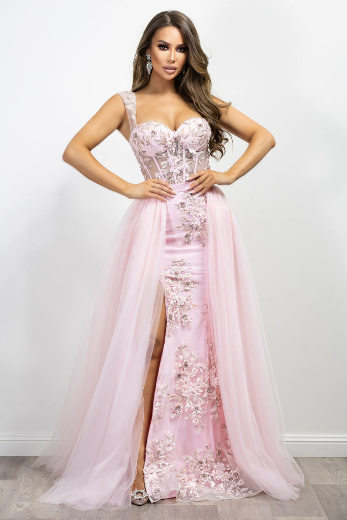 Enchanting TWO WAY Gown Pink. Catwalk Instyle