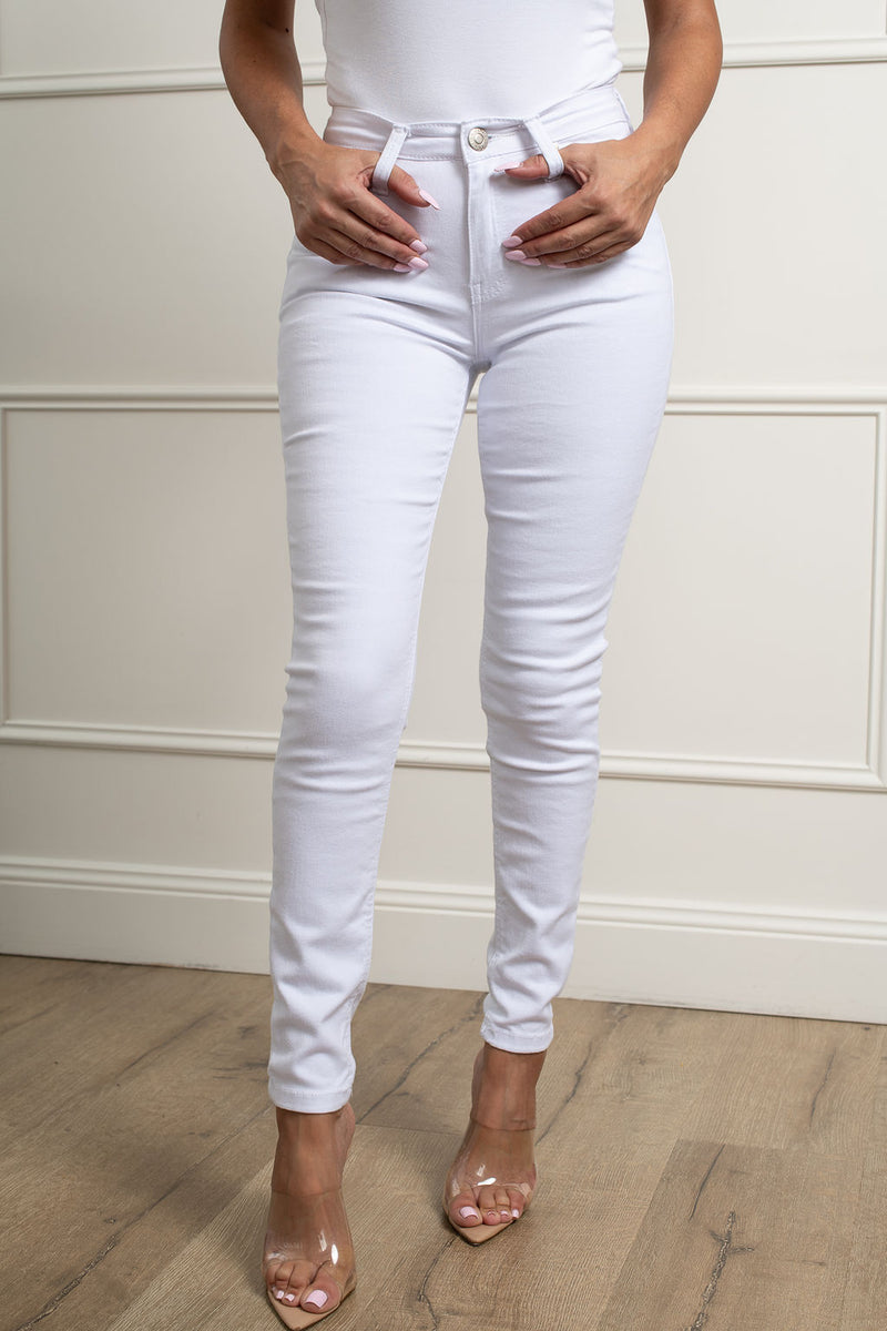Angel Skinny Leg Jeans-White.