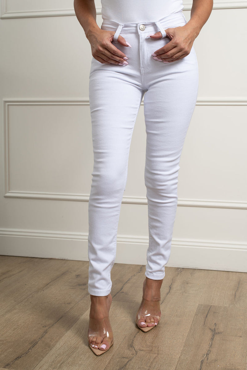Angel Skinny Leg Jeans-White.